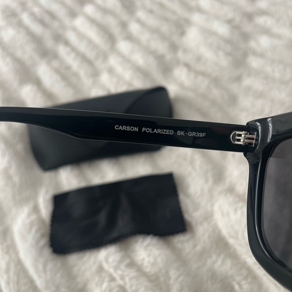 NWT DIFF Eyewear Carson Black Dark Smoke Polarized Sunglasses - Picture 9 of 10